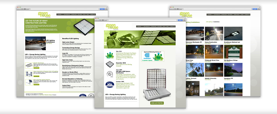 website design for long island lighting company